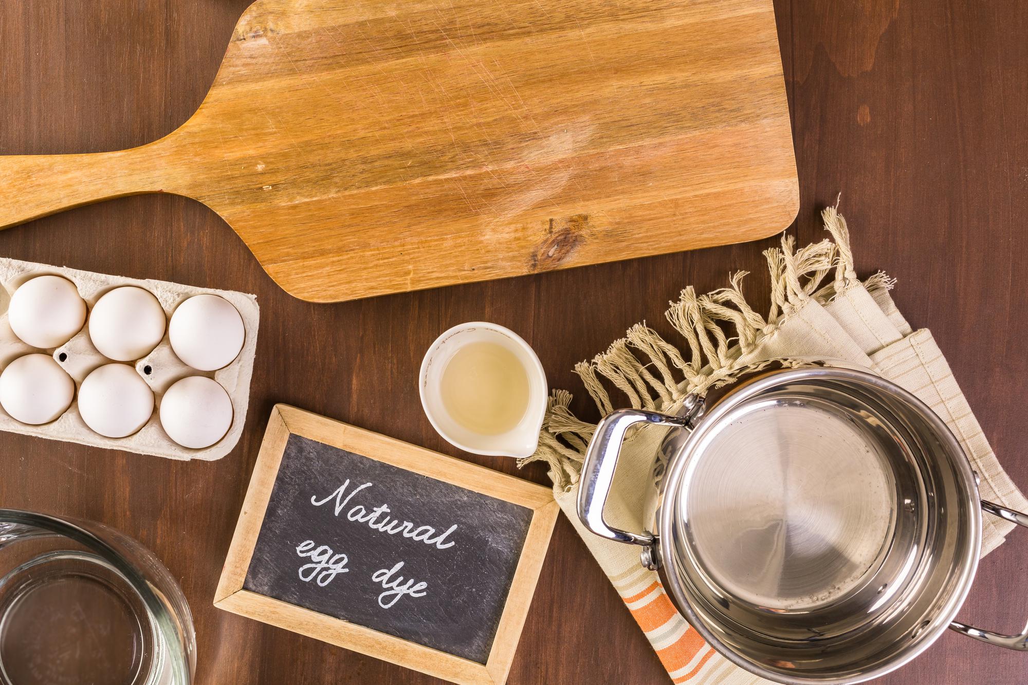 Cozy kitchen workspace with utensils and a wooden board